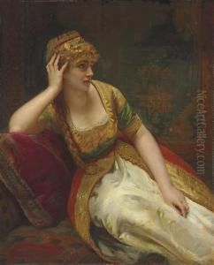 A Harem Beauty by Henry Guillaume Schlesinger