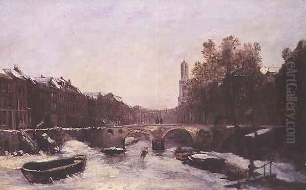 Dutch Town in Winter - view 1