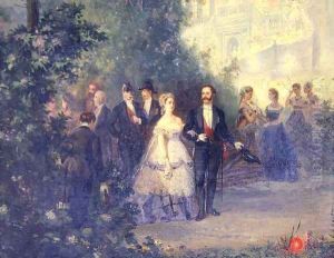 Evening Party at the Tuileries by Pierre Tetar Van Elven