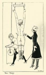 Drei Frauen by Rudolf Schlichter
