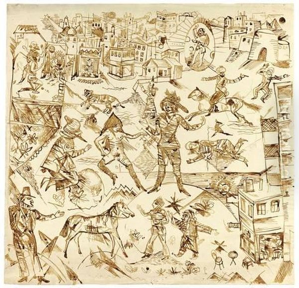 Ohne Titel (dadaistische Zeichnung) - view 1