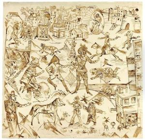Ohne Titel (dadaistische Zeichnung) by Rudolf Schlichter