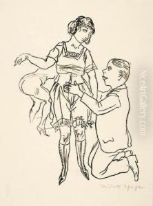 Der Brautigam (auch: Die Anbetung) by Rudolf Schlichter