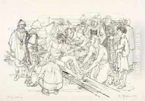 Kreuzanheftung by Rudolf Schlichter