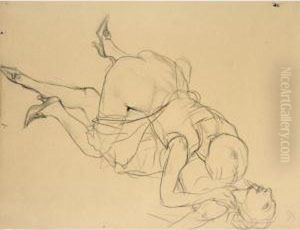 Raufende Frauen (fighting Women) by Rudolf Schlichter