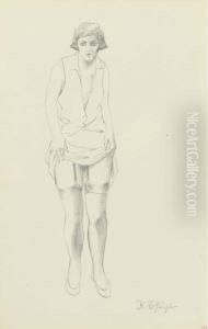 Stehende Frau by Rudolf Schlichter