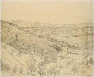 I) Alblandschaft (alpine Landscape) by Rudolf Schlichter