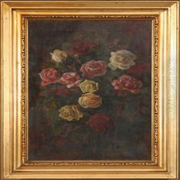 Roses. Signed Carl Carlsen 1910 - view 1