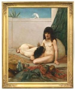 Two Oriental Girls On A Terrace Two Oriental Girls On A Terrace
