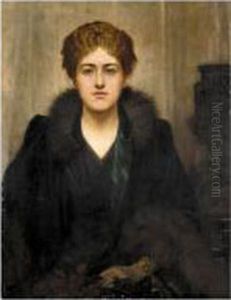 Portrait Of Julia Margaret, Daughter Of J. Christopher Wilson by Herbert Gustav Schmalz