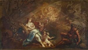 Studie Mit Ceres Undneptun (als Allegorien Von Erde Und Wasser?) by Martin Johann Schmidt