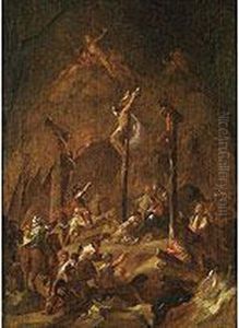 Kreuzigung Christi Mit Den Beiden Schachern by Martin Johann Schmidt