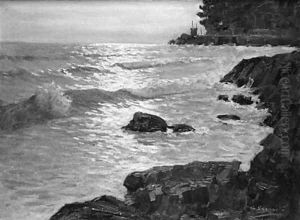 A rocky coastal landscape by Gaetano Esposito