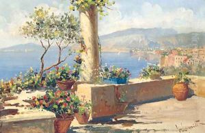 A Sunlit Mediterranean Terrace