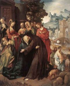 Christ Taking Leave of his Mother c. 1515 by Cornelius Engebrechtsz