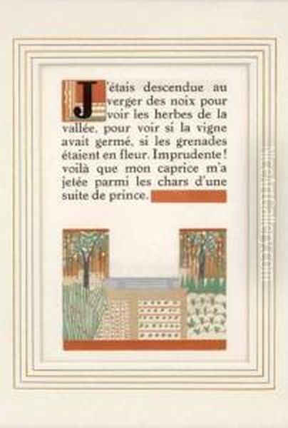 Lot De Huit Planches, Bois 
Graves En Couleurs, Encadrees, Pages De Livres Extraites De Divers 
Ouvrages, Avec Bandeau, Cul-de-lampe, Lettrine, Sur Fond De Pages De 
Texte (non Decadree). - view 1