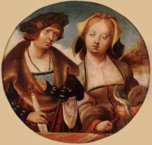 St Cecilia and her Fiance 1518-20 by Cornelius Engebrechtsz