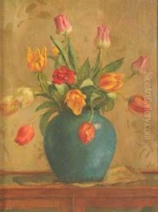 Stilleben Mit Tulpen by Carl Schmitz-Pleis