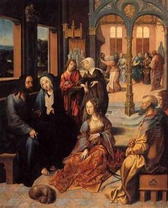 Christ in the House of Martha and Mary by Cornelius Engebrechtsz