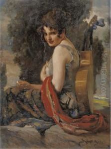 A Gypsy Girl With Her Guitar A Gypsy Girl With Her Guitar