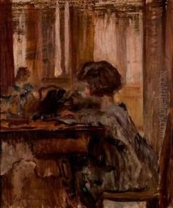Marcelle Etudiant Dans Le Hall, Quai Saint Thomas