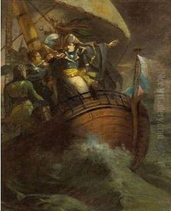 Bonaparte Montrant Un Fort A Ses Officiers. by Jean-Victor Schnetz