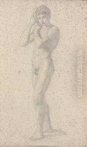 A Young Male Nude by Julius Schnorr Von Carolsfeld
