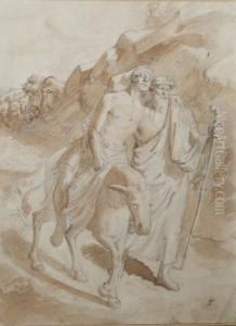 Paesaggio Con Viandanti by Julius Schnorr Von Carolsfeld