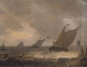 Dutch Barges In A Stiff Breeze Offshore Dutch Barges In A Stiff Breeze Offshore
