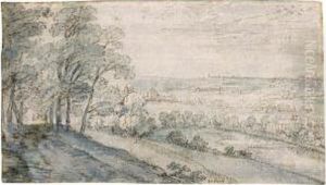 Extensive Landscape With A Church, And Trees To The Left Extensive Landscape With A Church, And Trees To The Left
