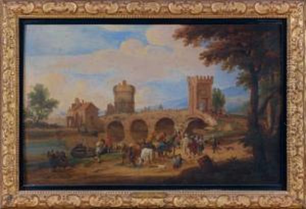 Port Et Pont Sur Une Riviere - view 1