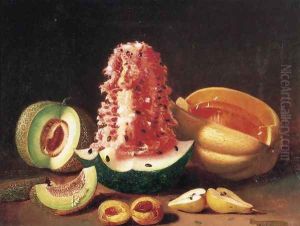 Still Life with Melons, Pear and Peach by Edward Edmondson