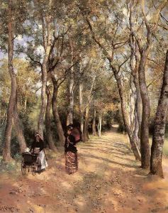 A Woodland Path In Haut Meudon by Johan Ericson