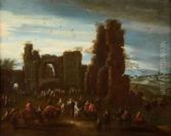 Paesaggio Con Ruderi E Figure - view 1