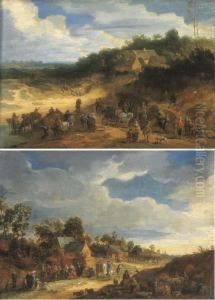Une Place De Village; Et Depart Pour Le Marche by Mattijs Schoevaerdts