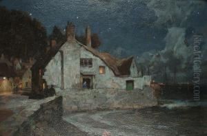 The Quayside At Minehead; The House On The Sea Wall by John William Schofield