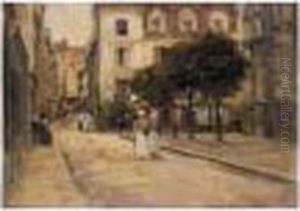 Strolling Round The Square by John William Schofield