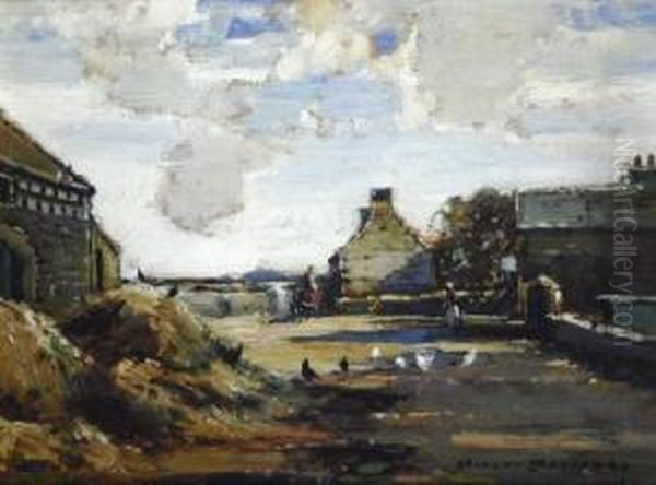 Armyard With Chickens In The Foreground - view 1