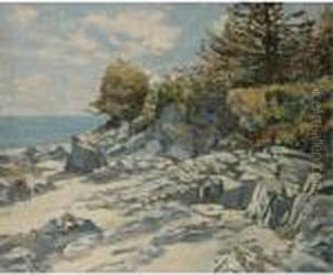 Sand, Rocks And Sea by Walter Elmer Schofield