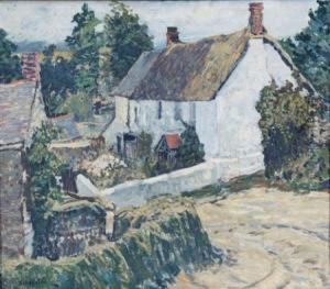 Cottages By A Turn In The Road by Walter Elmer Schofield