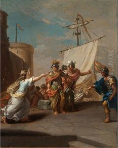 The Flight Of Medea With The Argonauts by Johann Heinrich Schonfeld