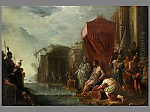 Historische Szene Mit Einem Unbekleideten Konig - view 1