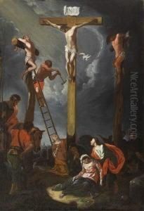 Kreuzigung Christi. by Johann Heinrich Schonfeld