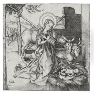 The Nativity (bartsch 5; Lehrs, Hollstein 4) by Martin Schongauer