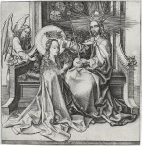 The Coronation Of The Virgin (b. 72; L., Holl. 17) by Martin Schongauer
