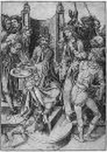 Christ Before Pilate (bartsch 14; Lehrs 24) by Martin Schongauer
