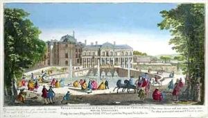 View of the Chateau de Saint Cloud near Versailles by Martin Engelbrecht