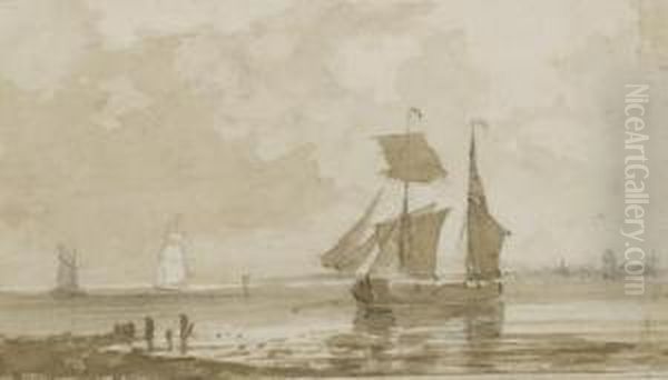 Des Voiliers En Mer (recto); Un Bateau A Deux Mats(verso) - view 1