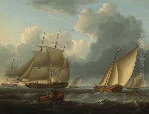 A Breezy Day by Johannes Christian Schotel