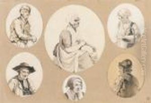 Studies Of Country Folk by Johannes Christian Schotel